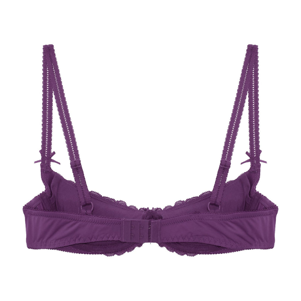 Lace Underwire Half-Cup Push-Up Bra