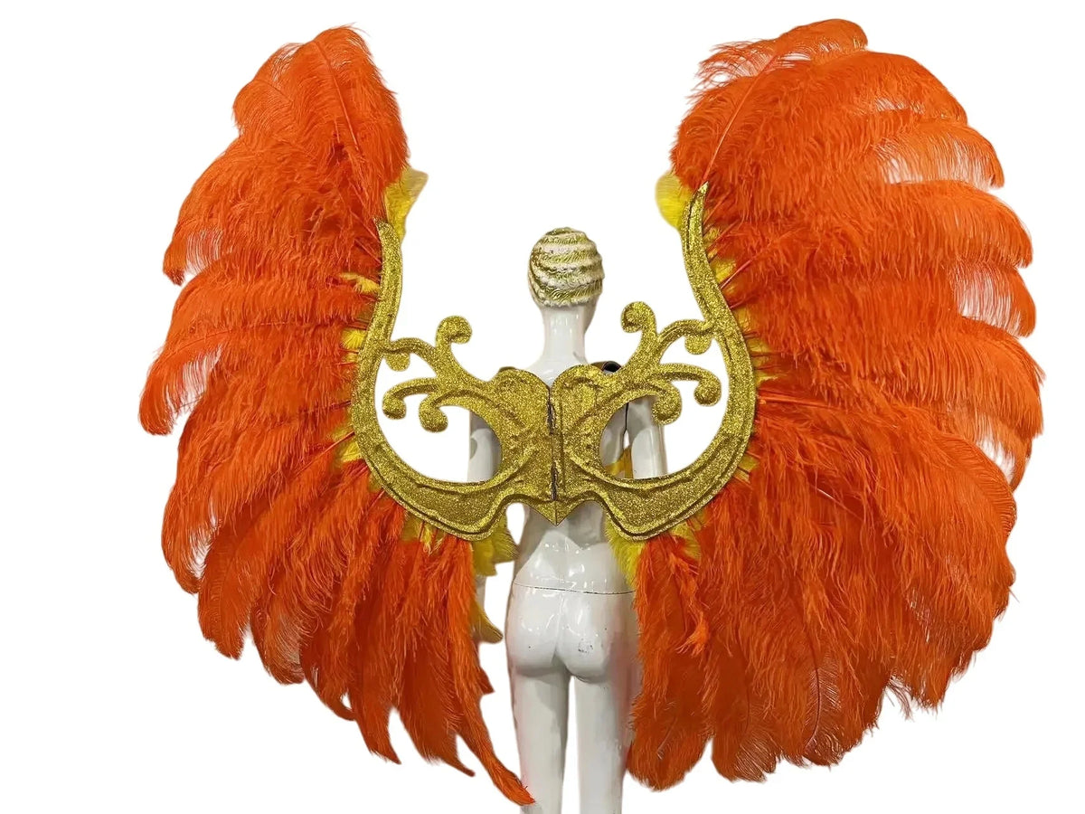 The Stardust Phoenix Wings – Deluxe Feathered Samba Backpiece & Stage Wings