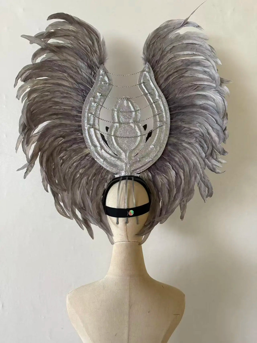 The Stardust Aurora Feather Headdress – Light Purple Cabaret & Carnival Crown