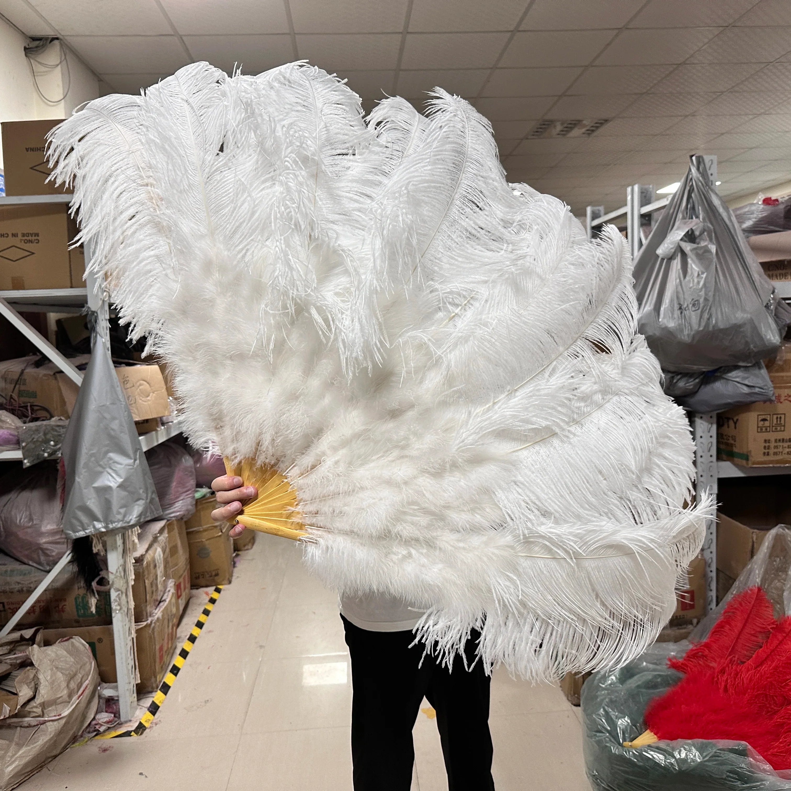 100CM Ostrich Feather Fans