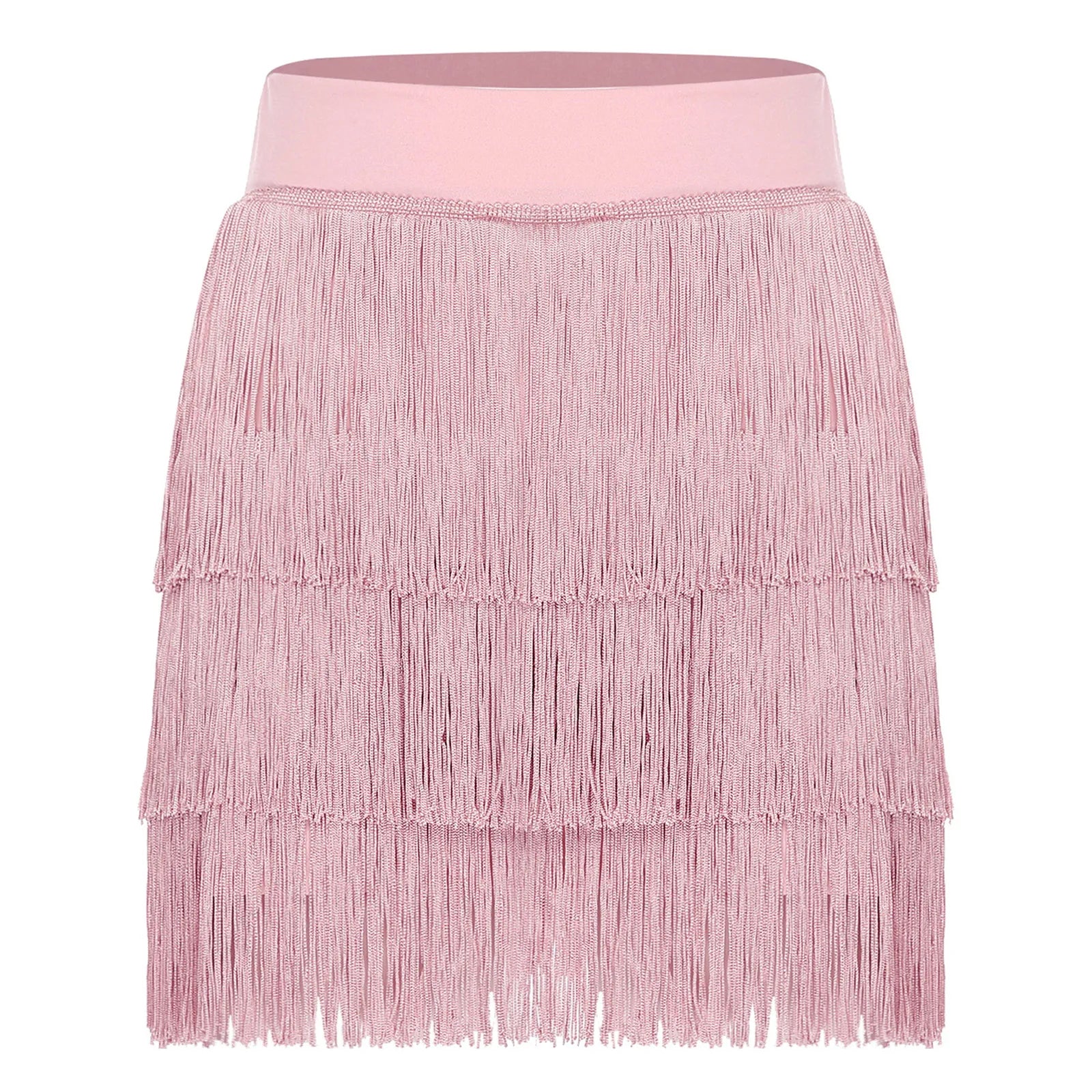 The Stardust Havana Fringe Skirt – High-Waist Tiered Tassel Performance Skirt