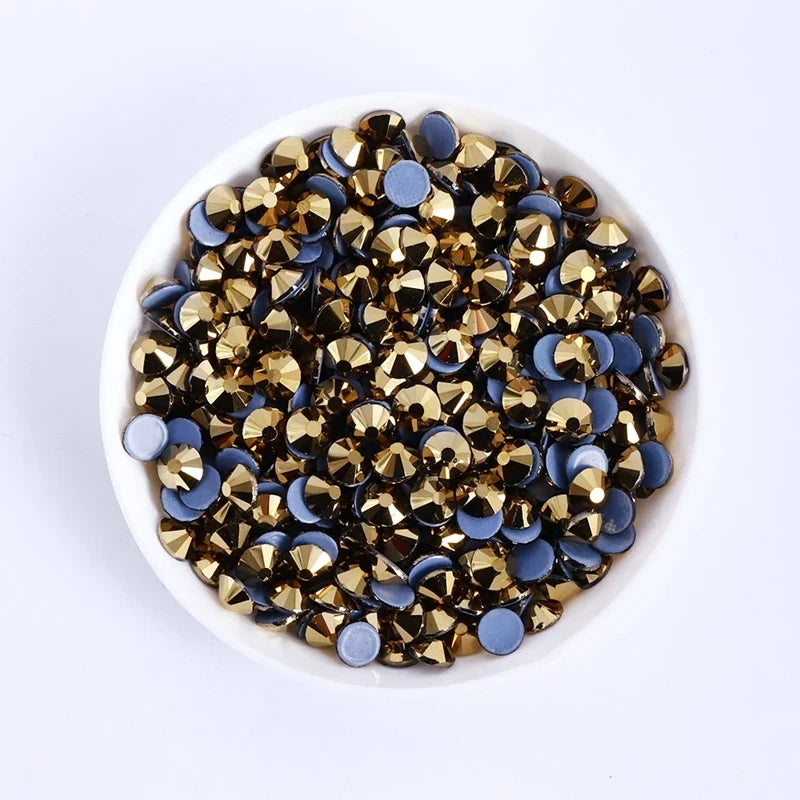 SS3-SS30 Yellow Series Hot-Fix Glass Flat Back Rhinestones