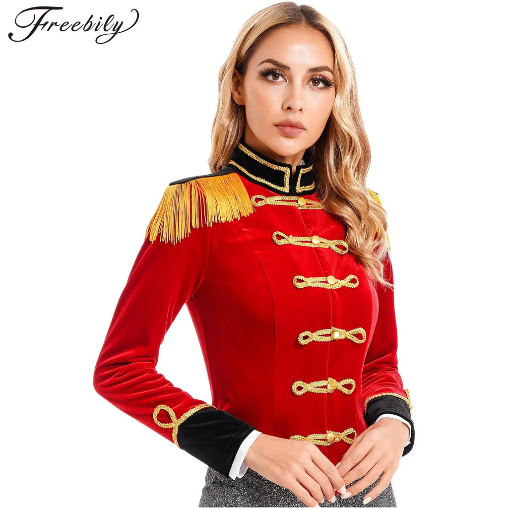 Women Circus Ringmaster Costume – Showman Tailcoat Jacket Outfit