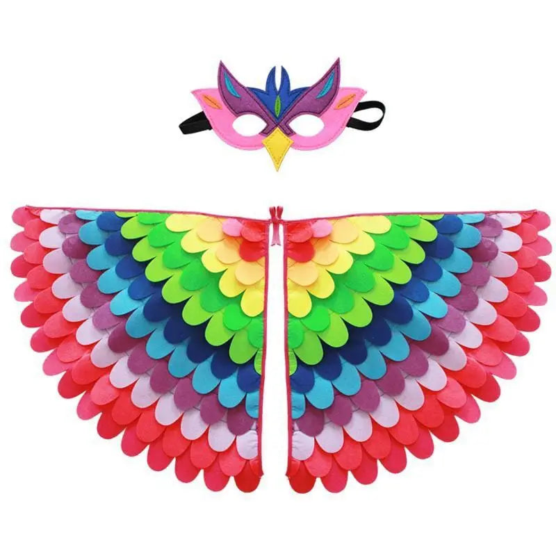 Kids Bird Cosplay Costume Wings Cape with Mask – Animal Outfit