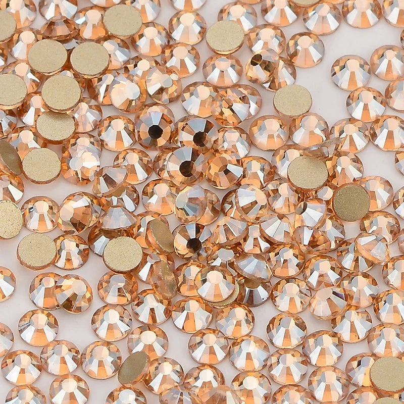 SS3-SS60 AB Gold Bottom Non-Hotfix Glass Flatback Rhinestone