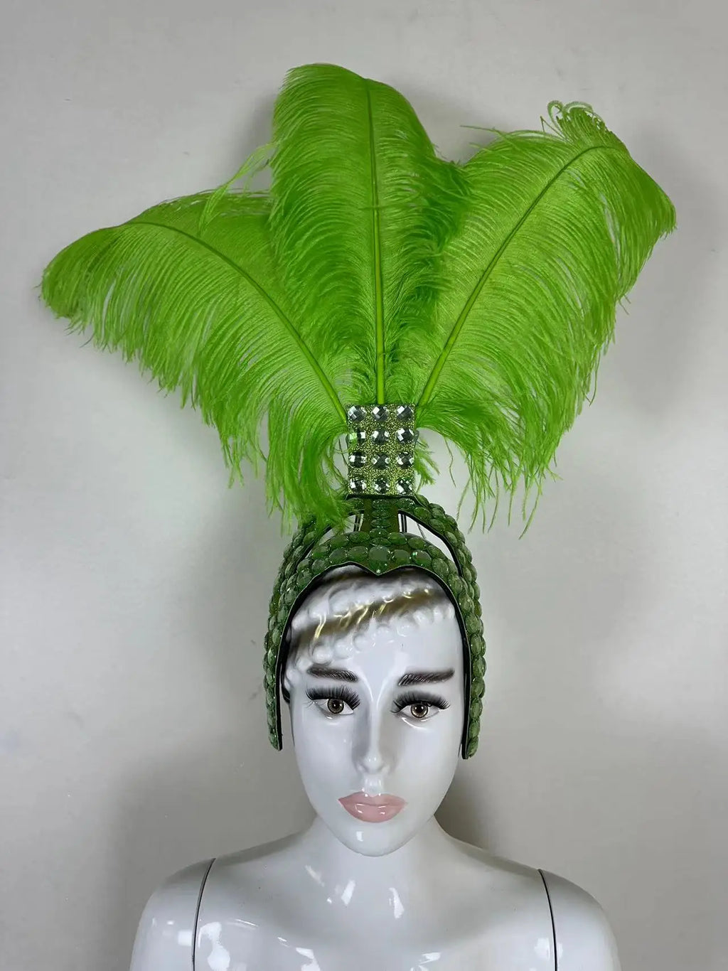 The Stardust Azure Sovereign – Royal Blue Feather Samba Carnival Headdress