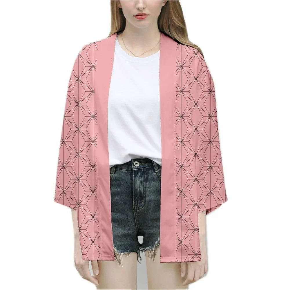 Tanjiro & Zenitsu Anime Cosplay Costume – Kimono Haori Outfit