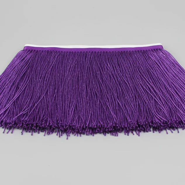 Long Glass Rhinestone Beaded Fringe Trim