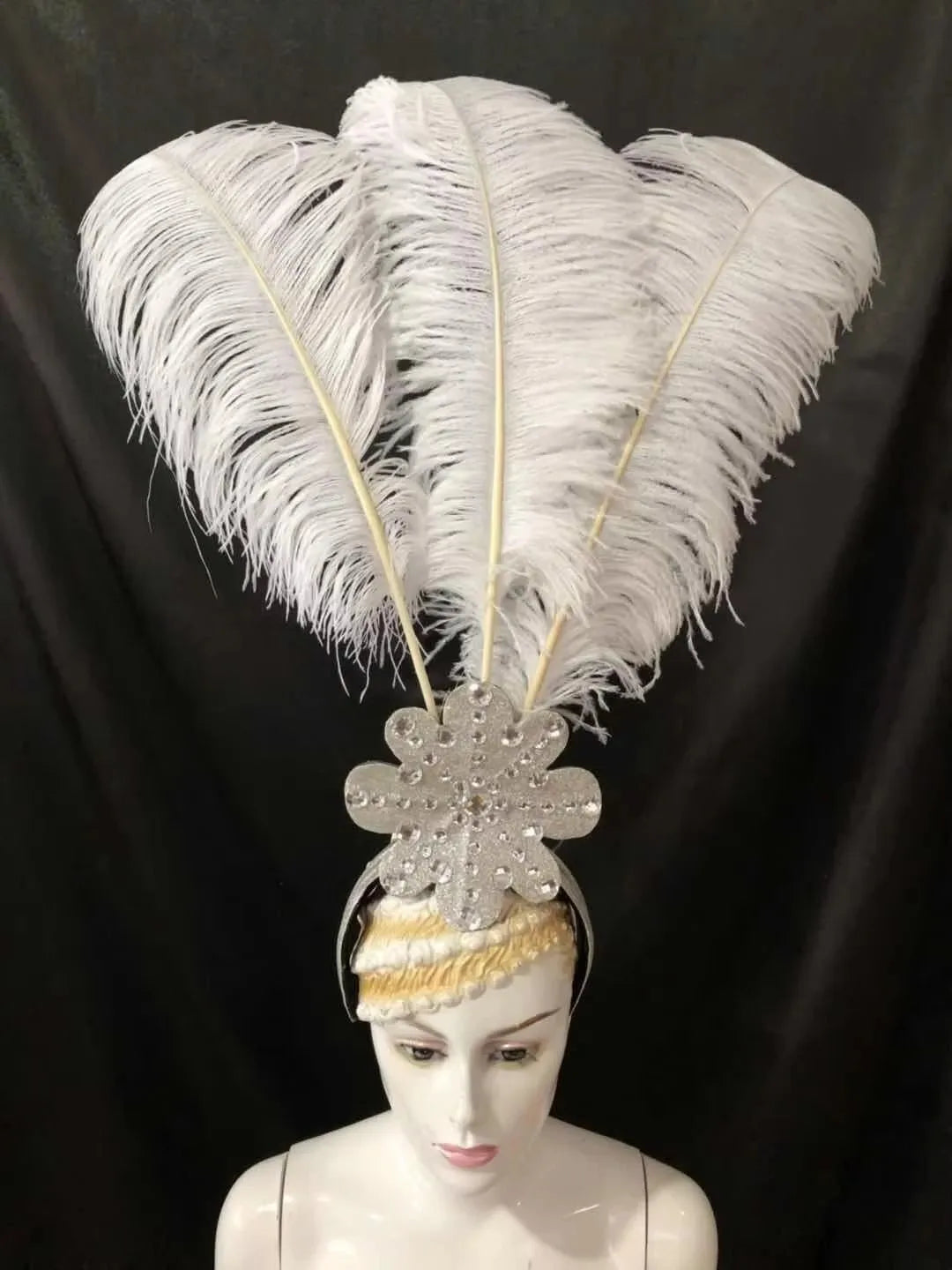 The Stardust Flora Cabaret Crown – Five-Flower Rhinestone Headdress