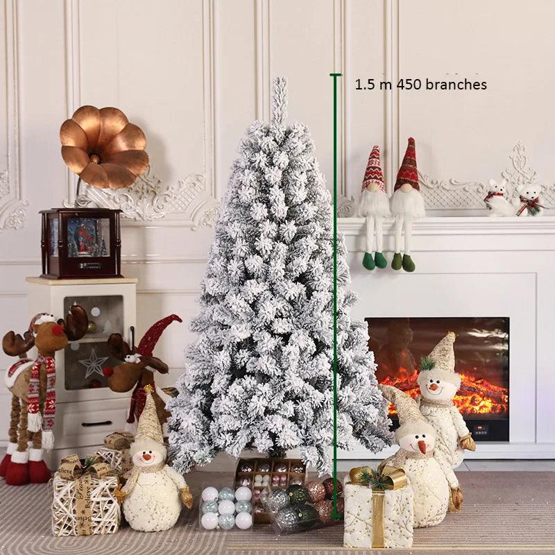 4 to 7 ft Flocked White Artificial Christmas Tree