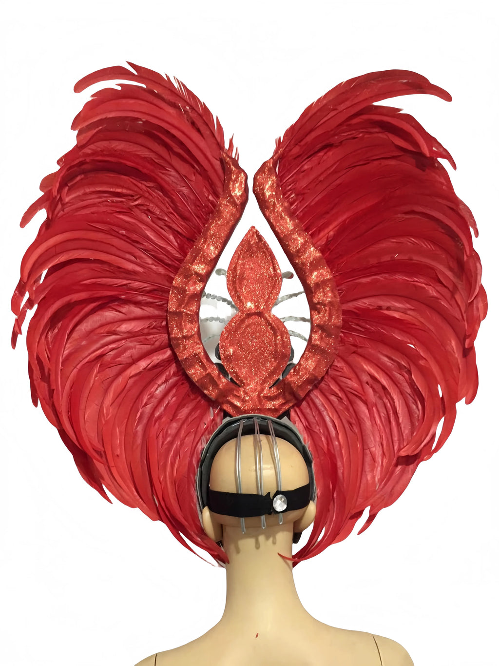 Feather headdress samba costume carnival halloween party bar performance hat makeup dance wings parade