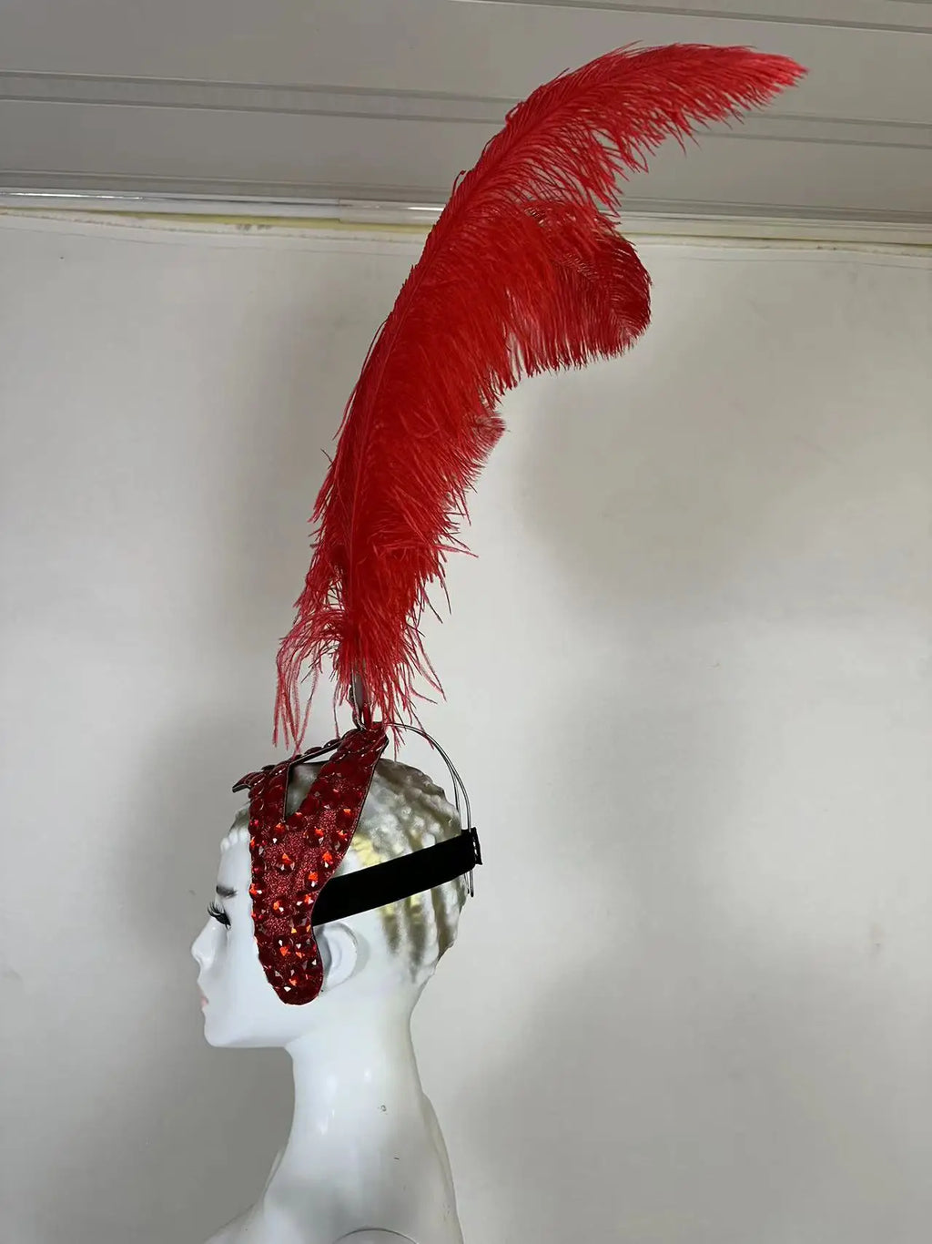 The Stardust Azure Sovereign – Royal Blue Feather Samba Carnival Headdress