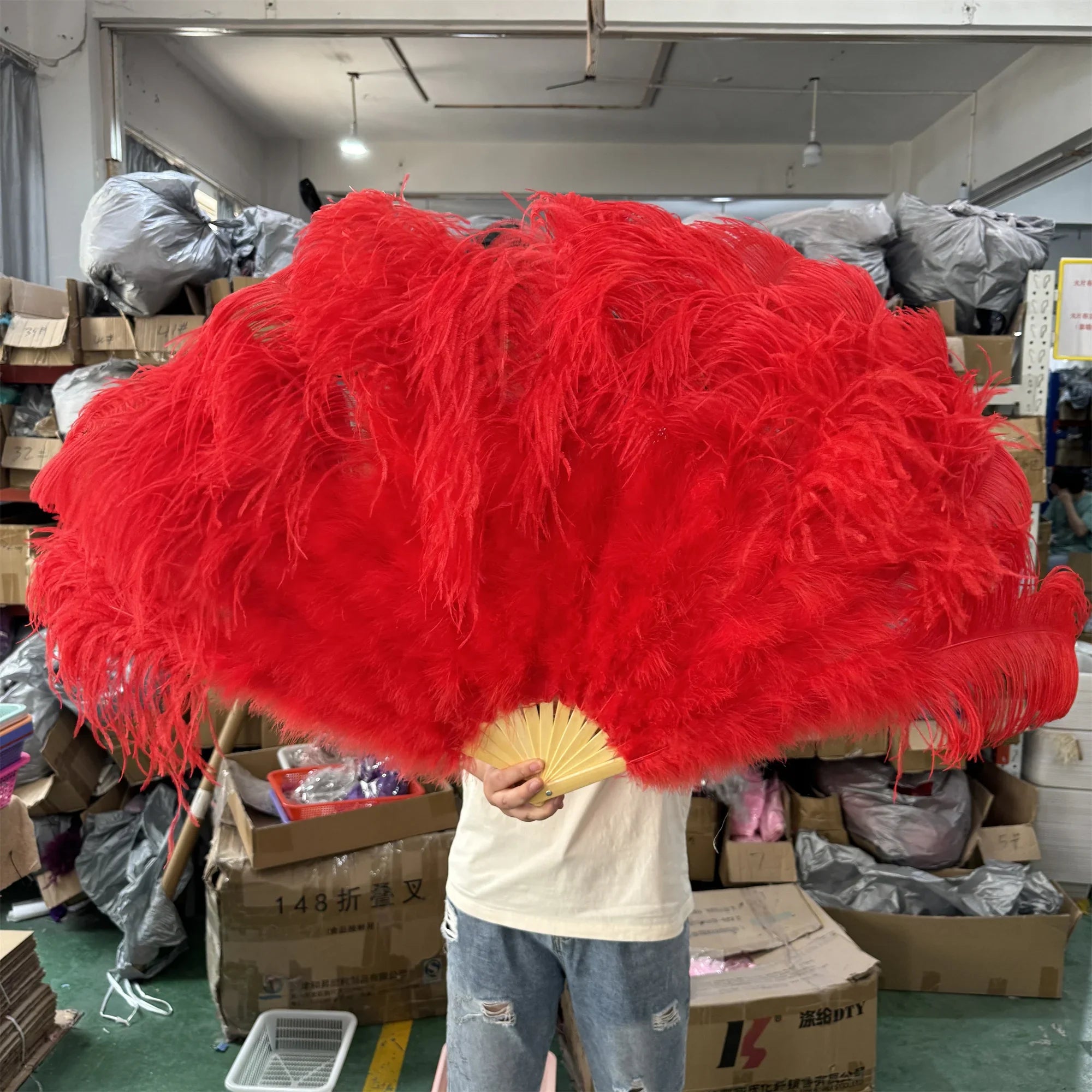 130CM Ostrich Feather Fans