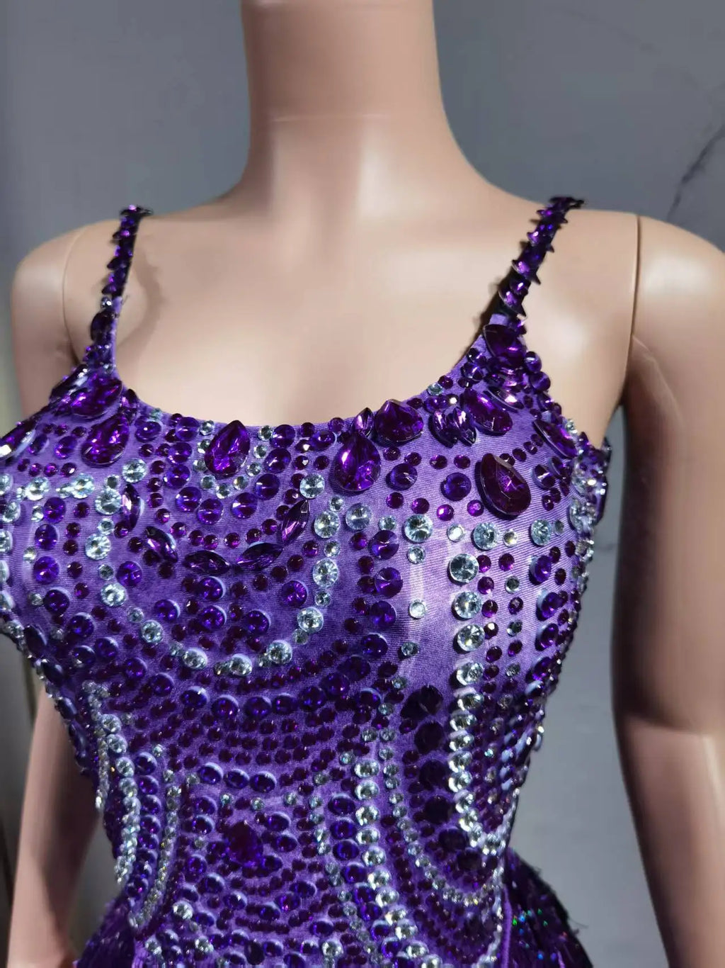 The Stardust Festival Fringe Bodysuit – Luxury Rhinestone Tassel Showgirl Costume