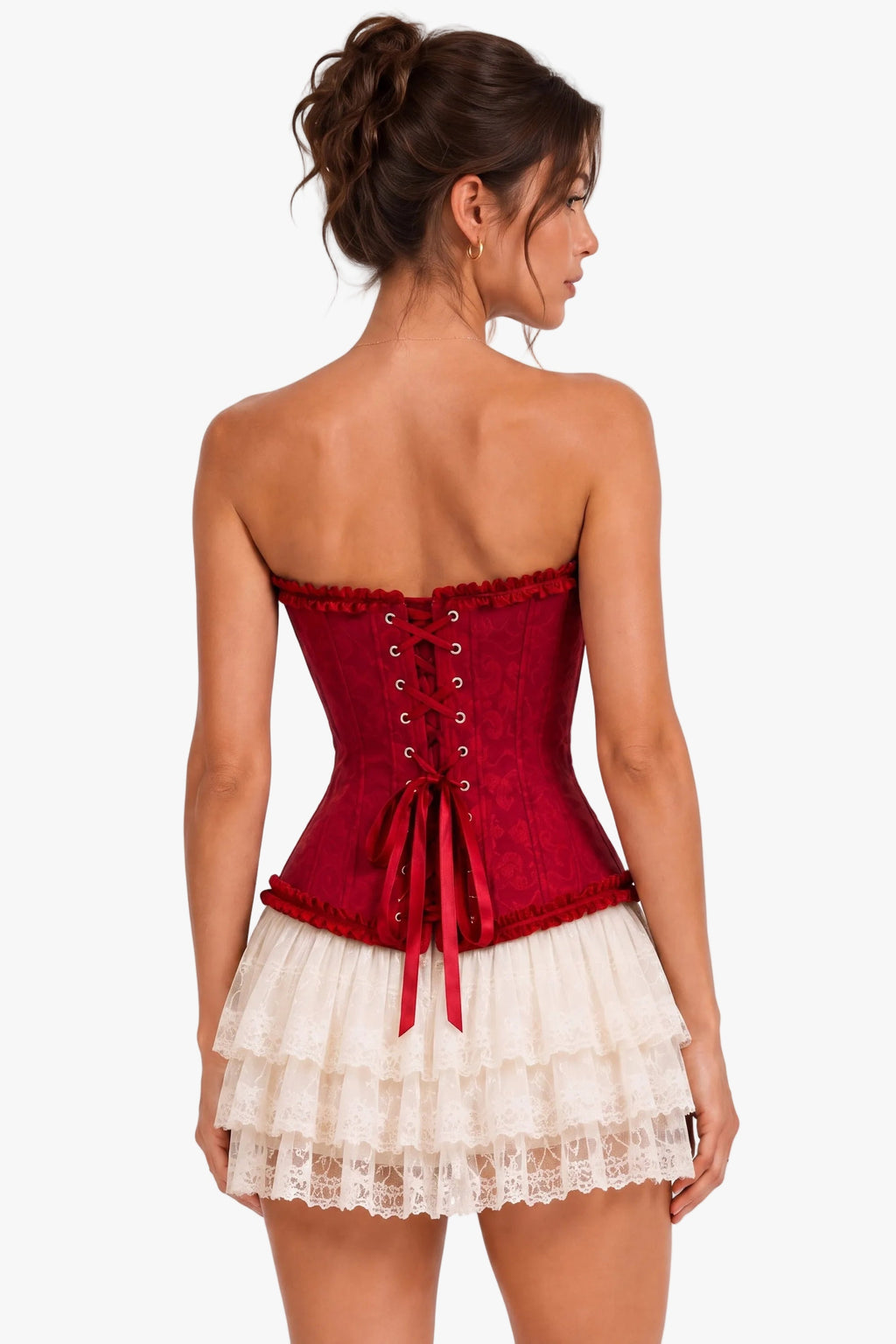 Scarlet Prayer Burgundy Red Corset