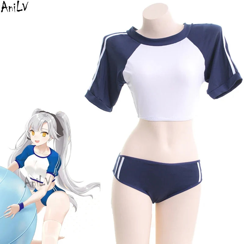 Japanese Anime School Girl Cheerleader Costume – Gym Cosplay Outfit