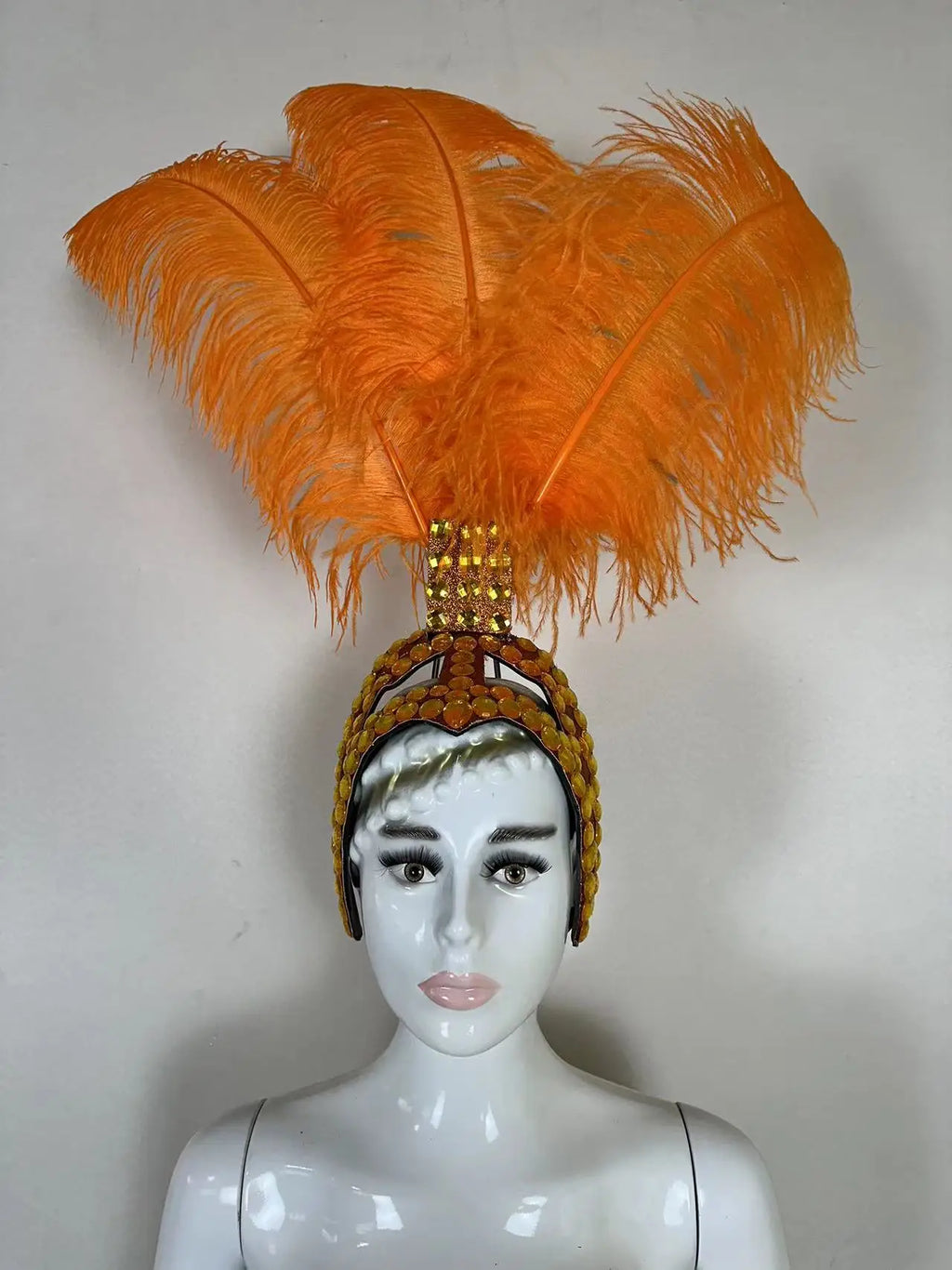 The Stardust Azure Sovereign – Royal Blue Feather Samba Carnival Headdress