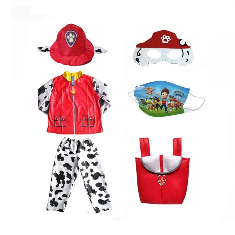 Kids Dog Patrol Cosplay Costume Set – Cartoon Uniform Outfit