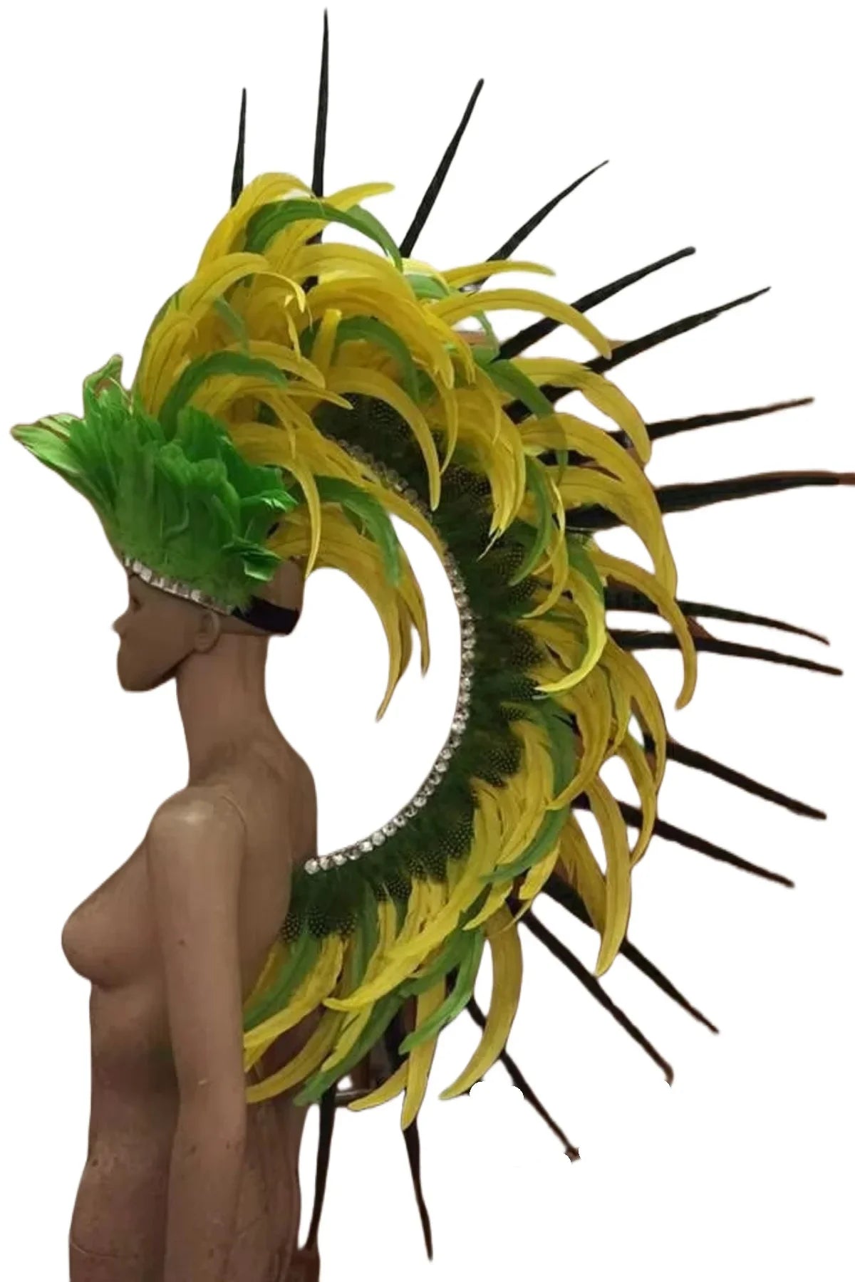 The Stardust Luminary – Premium Feathered Carnival & Samba Halo Headdress