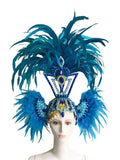 The Stardust Sovereign – Majestic Feathered Samba Carnival Headdress