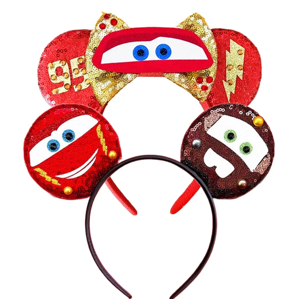 Mouse Ears Sequin Bow Cosplay Headband for Women & Adults