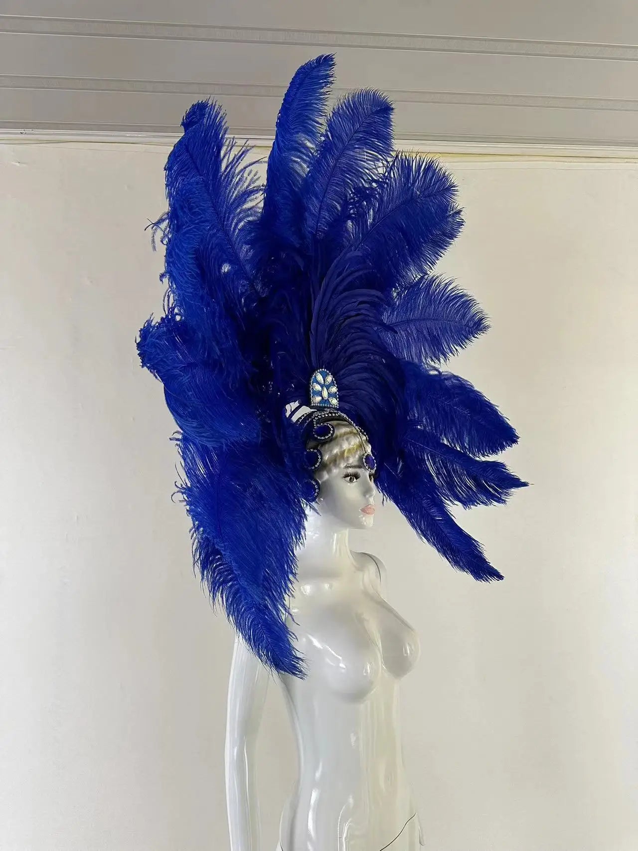 The Stardust Samba Enchantment – Exquisite Feathered Dance & Stage Headdress