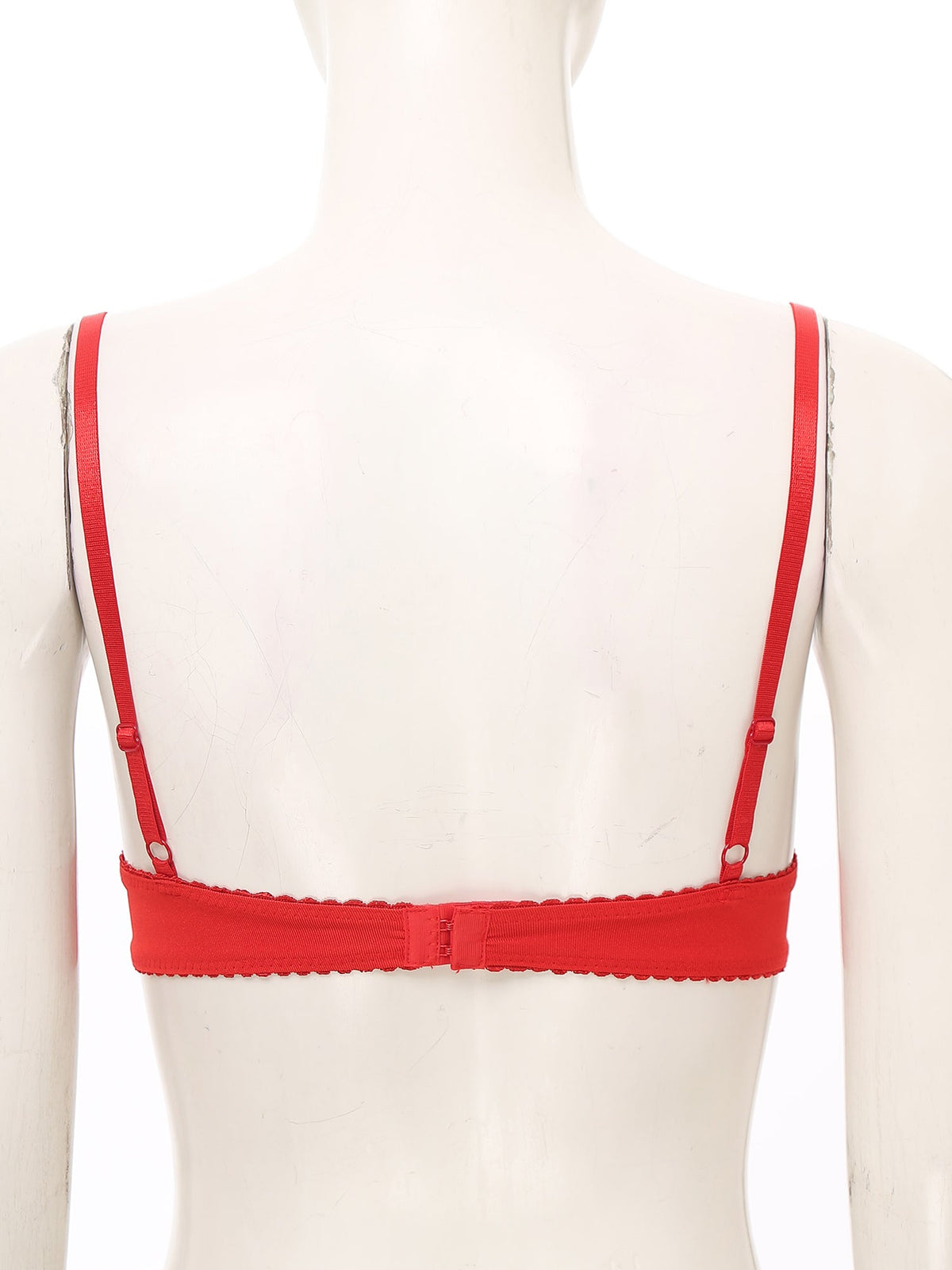 Satin Underwire Half-Cup Push-Up Bra
