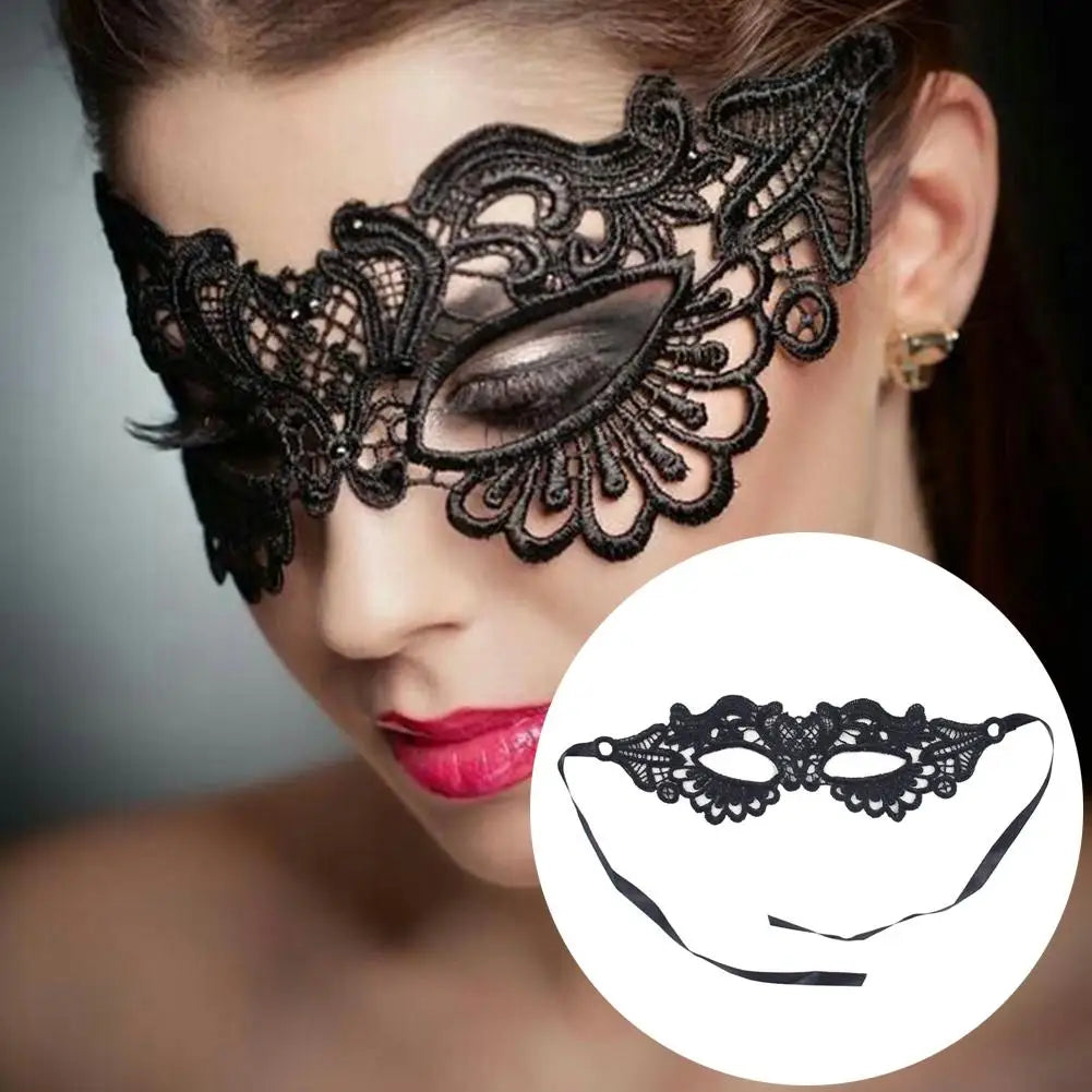 Women Lace Masquerade Mask Hollow Eye Mask Halloween Costume