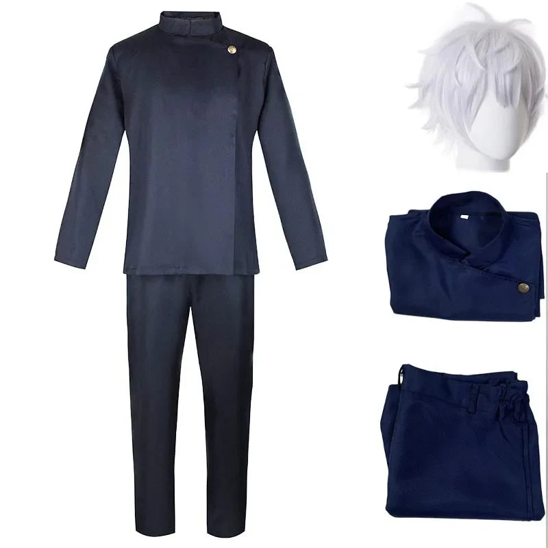 Gojo Satoru Cosplay Costume – Anime High School Uniform Set