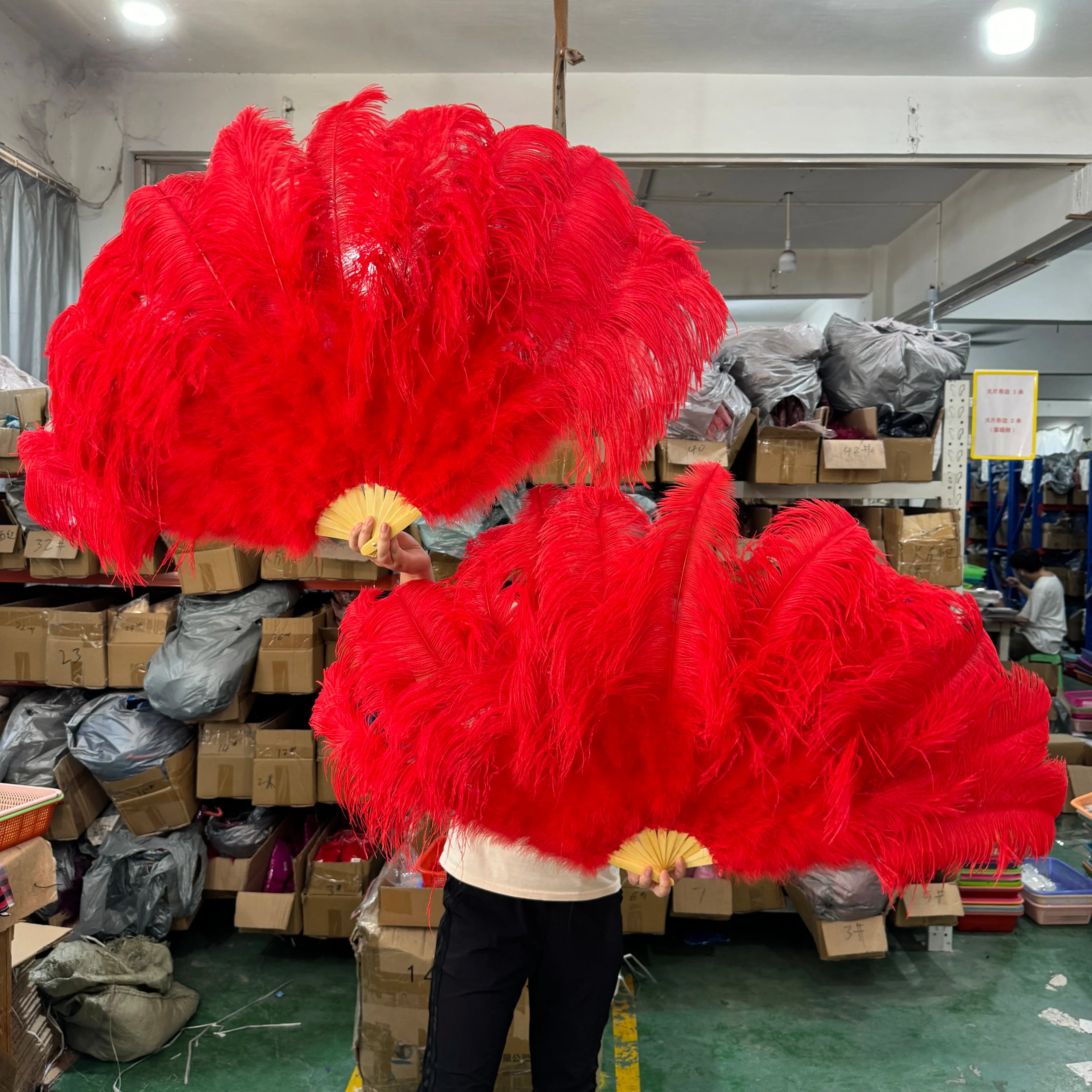 130CM Ostrich Feather Fans