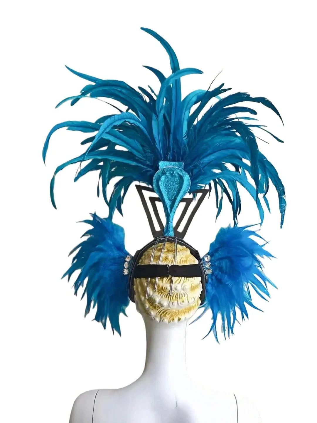 The Stardust Sovereign – Majestic Feathered Samba Carnival Headdress