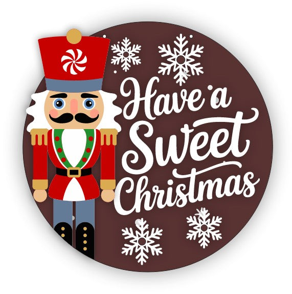 Unfinished Wood Nutcracker Sweet Christmas Door Sign Kit | Wood Craft Cutouts | 1/4" Thick |