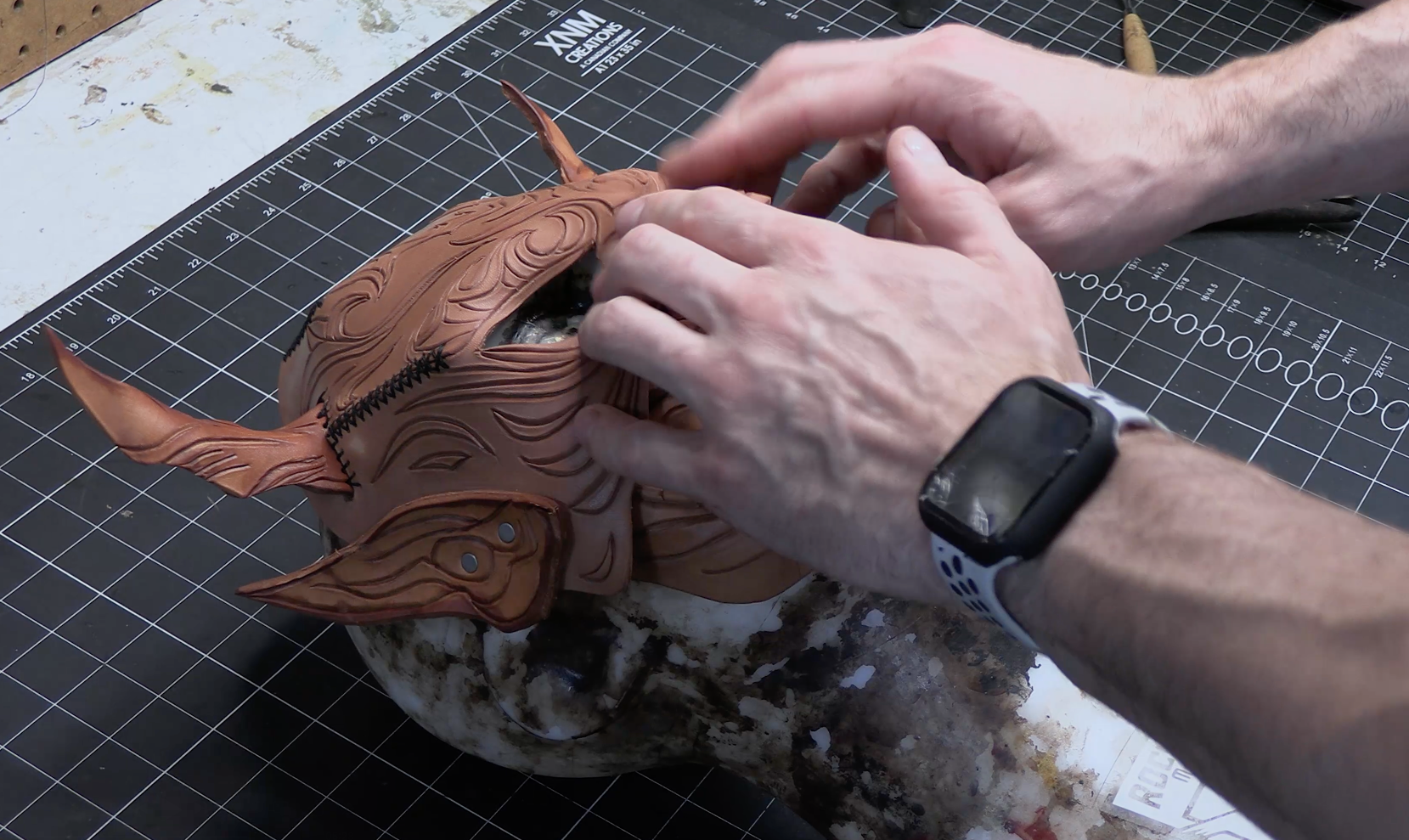 Leather Oni Mask Printable Pattern