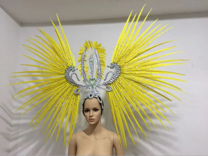The Stardust Tropicana Samba Crown – Feather & Rhinestone Stage Headdress