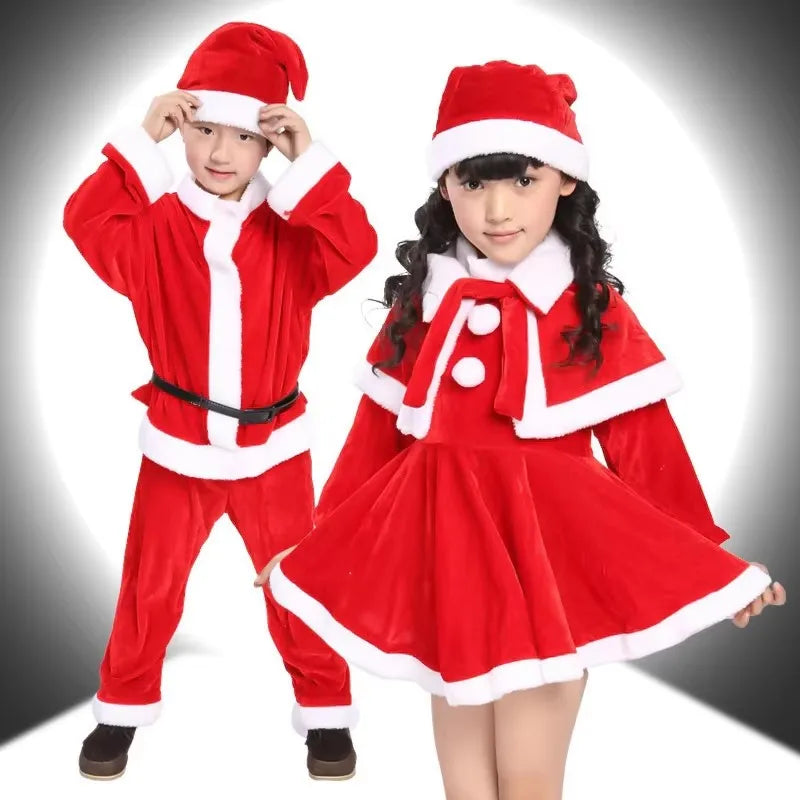 Kids Christmas Santa Role Play Suit – Winter Party Costume Set