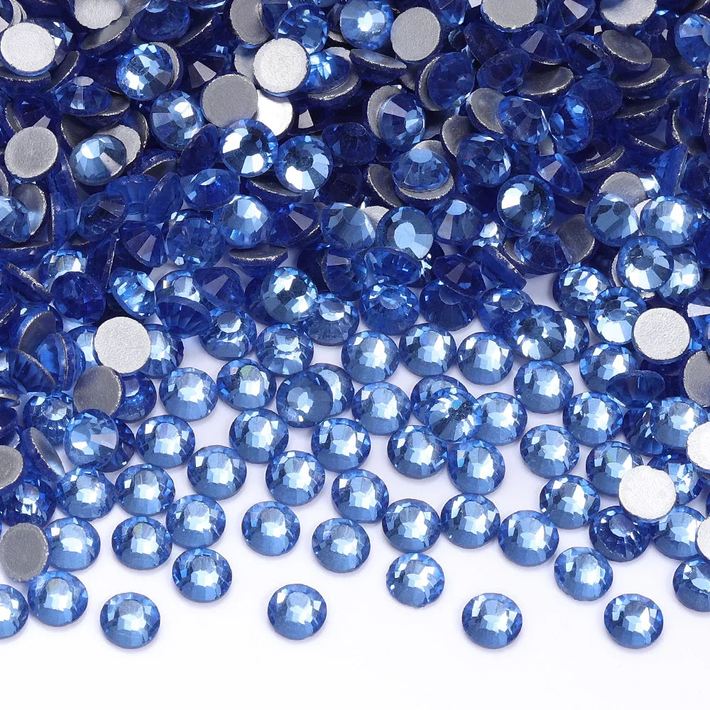 SS3-SS60 Blue Series Non-Hotfix High Quality Glass Flatback Rhinestones