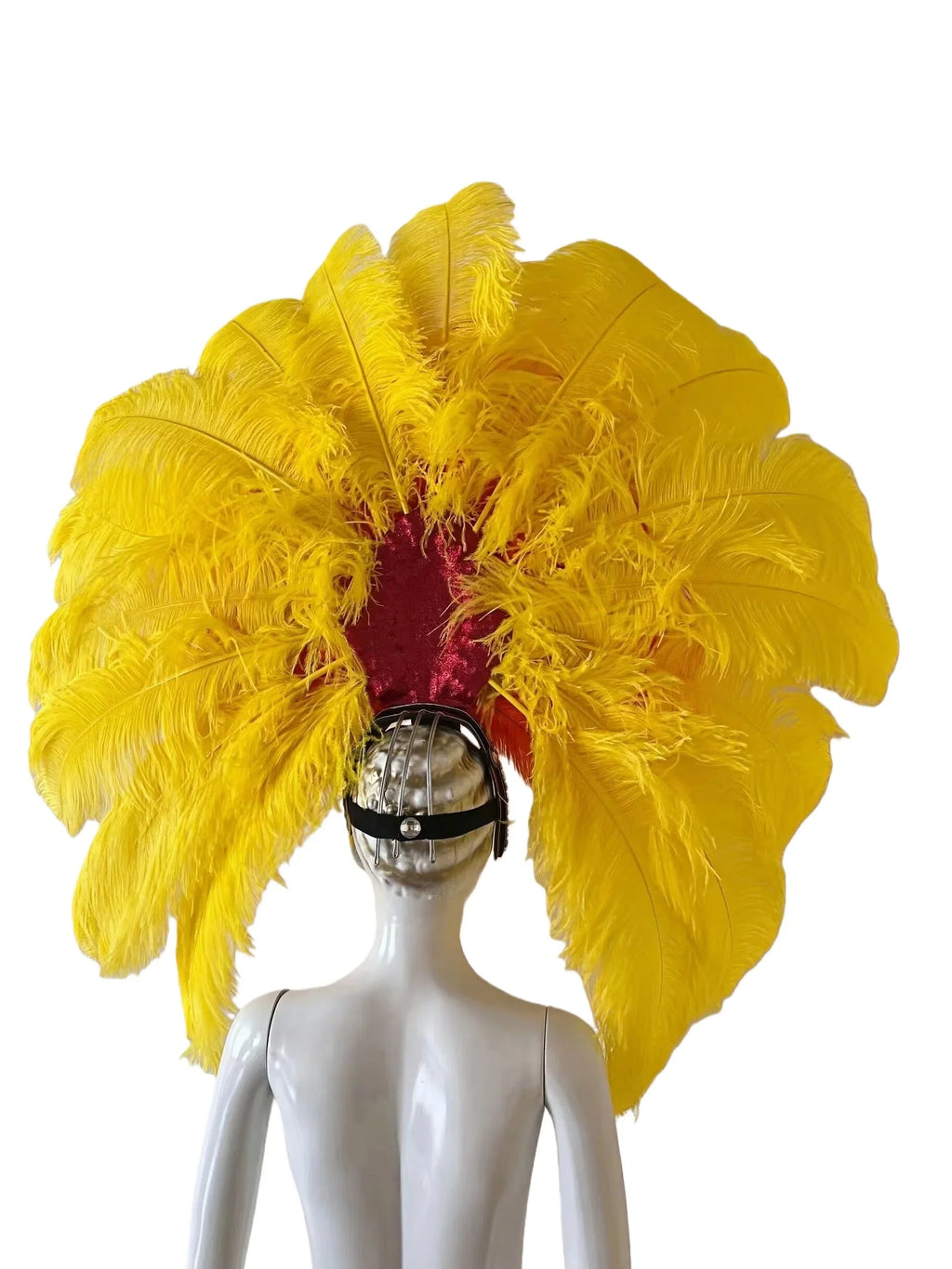 The Stardust Dionysia – Elegant Faux Fur & Rhinestone Samba Carnival Headdress
