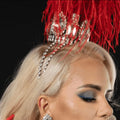 Rhinestone Headpiece Necklace & Earring Set