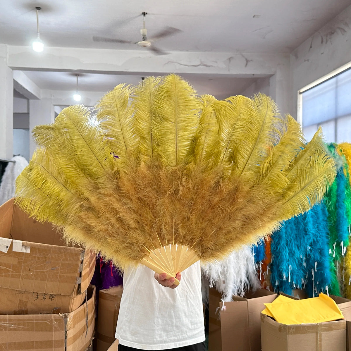 100CM Ostrich Feather Fans