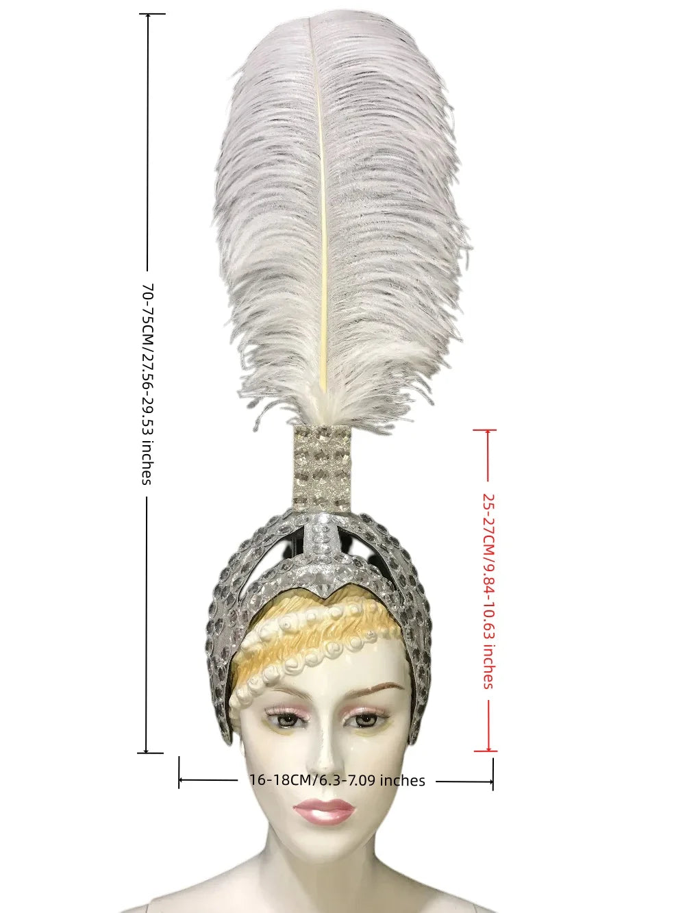 The Stardust Azure Sovereign – Royal Blue Feather Samba Carnival Headdress