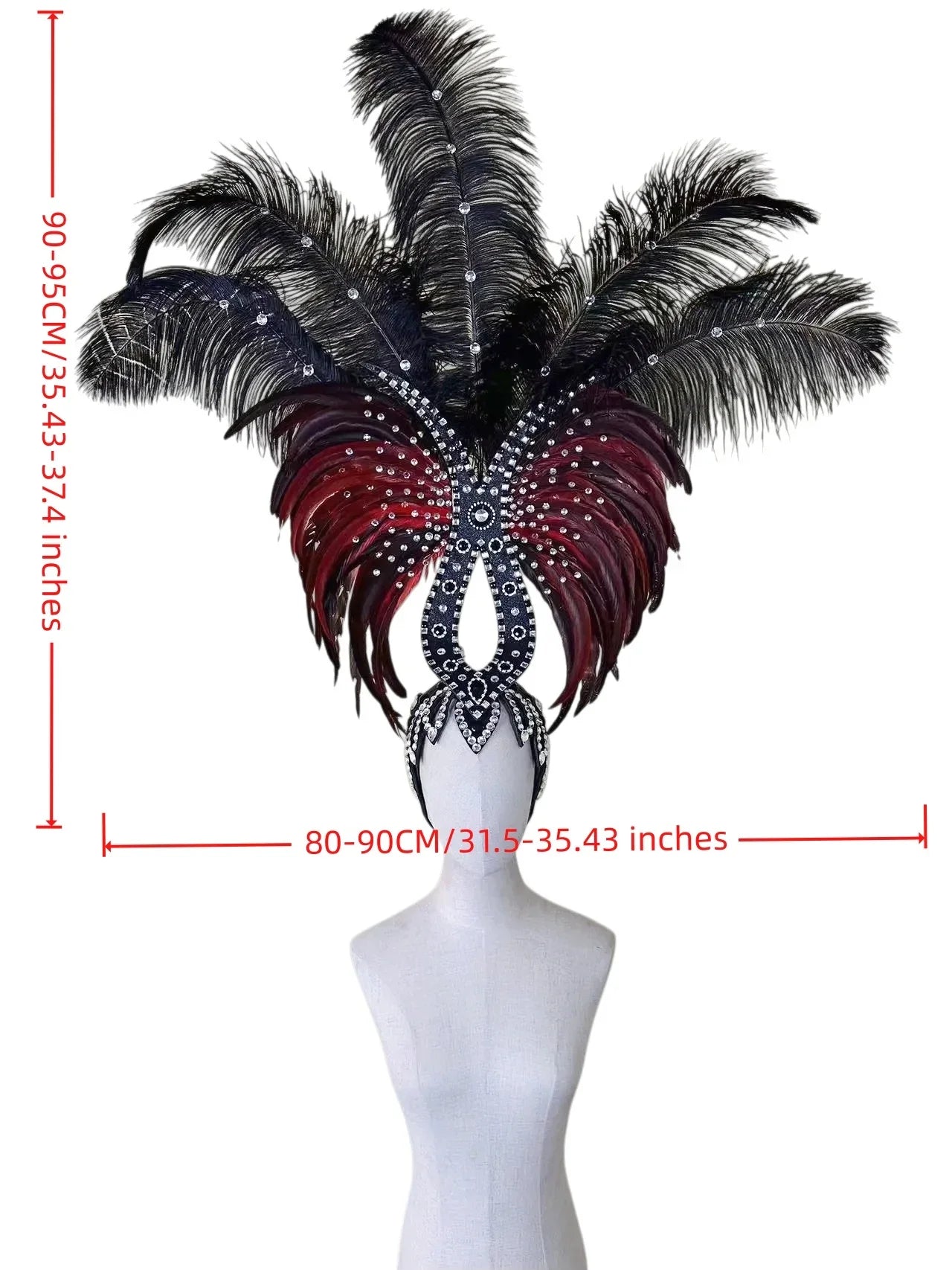The Stardust Zenith – Premium Feathered Carnival & Samba Crown Headdress
