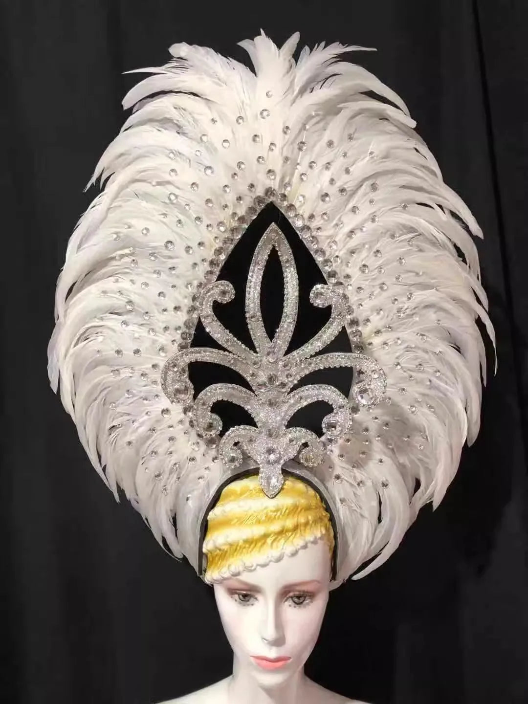 The Stardust Wings of Radiance – Deluxe Feathered Samba & Carnival Crown