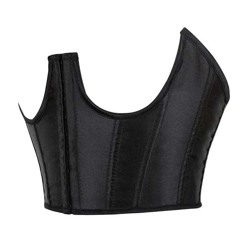Gothic Underbust Corset Top Strapped Curve Shaper Punk Slimming Waist Belt