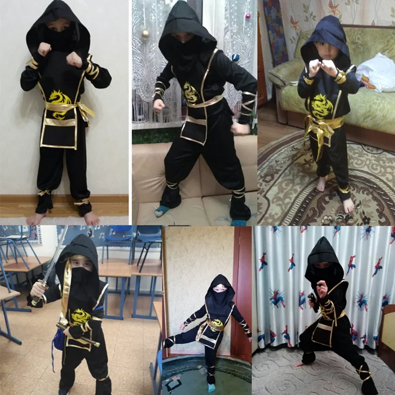 Boys Ninja Deluxe Costume with Kung Fu Toy Accessories