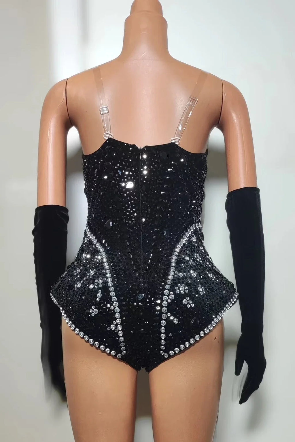 Western Cowboy Showgirl Bodysuit, Hat & Gloves 3-Piece Stage Costume Set