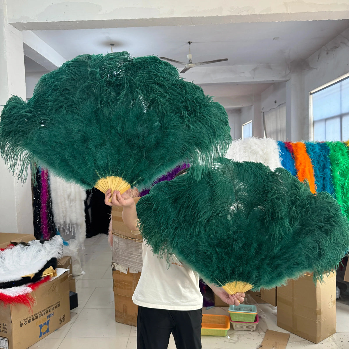 130CM Ostrich Feather Fans