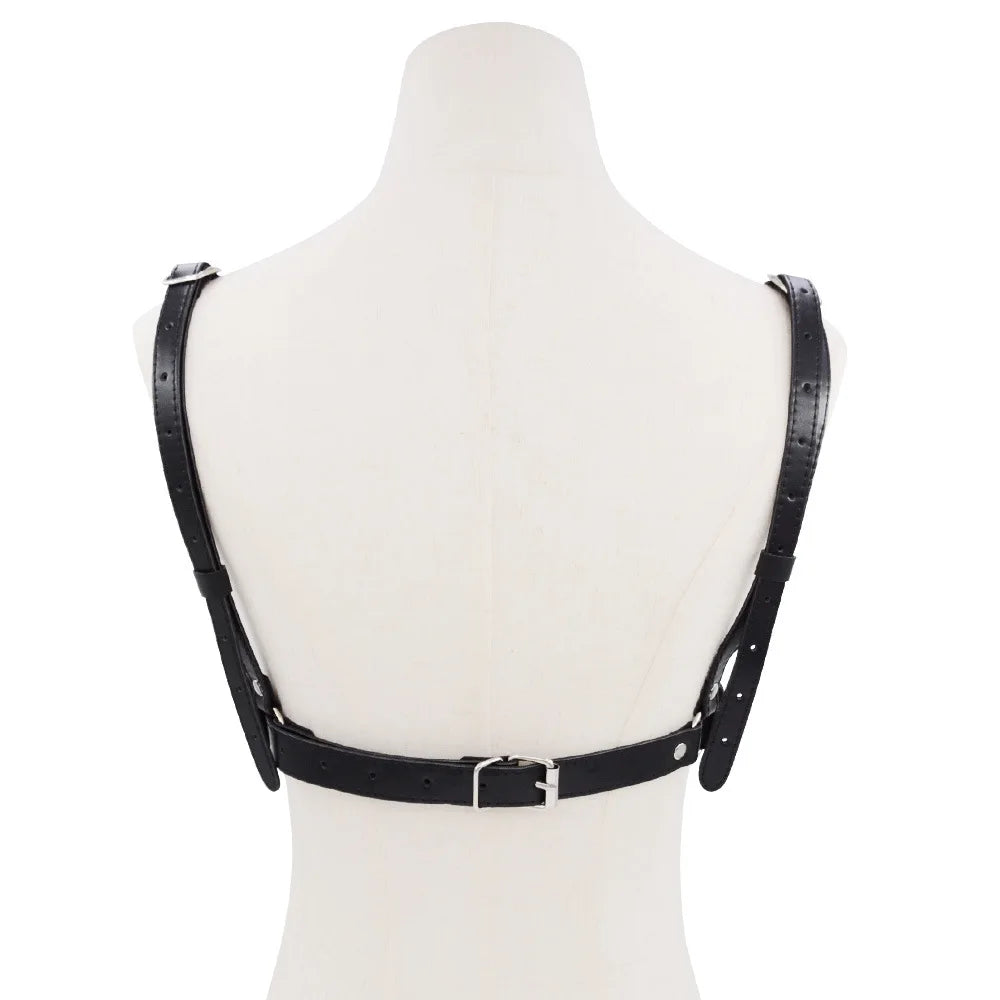 Faux Leather Sculpted Push-Up Bralette Bra Top