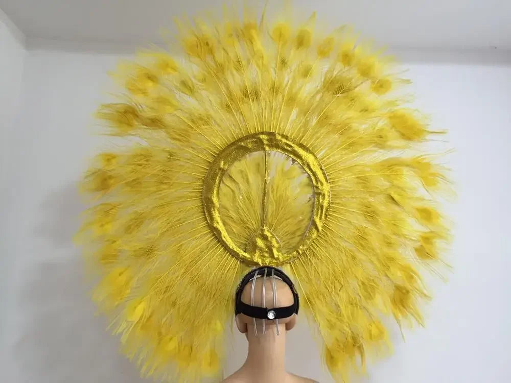 The Stardust Mirage – Premium Mohawk Feather Samba Carnival Headdress