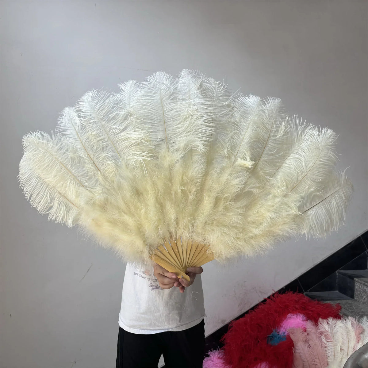100CM Ostrich Feather Fans
