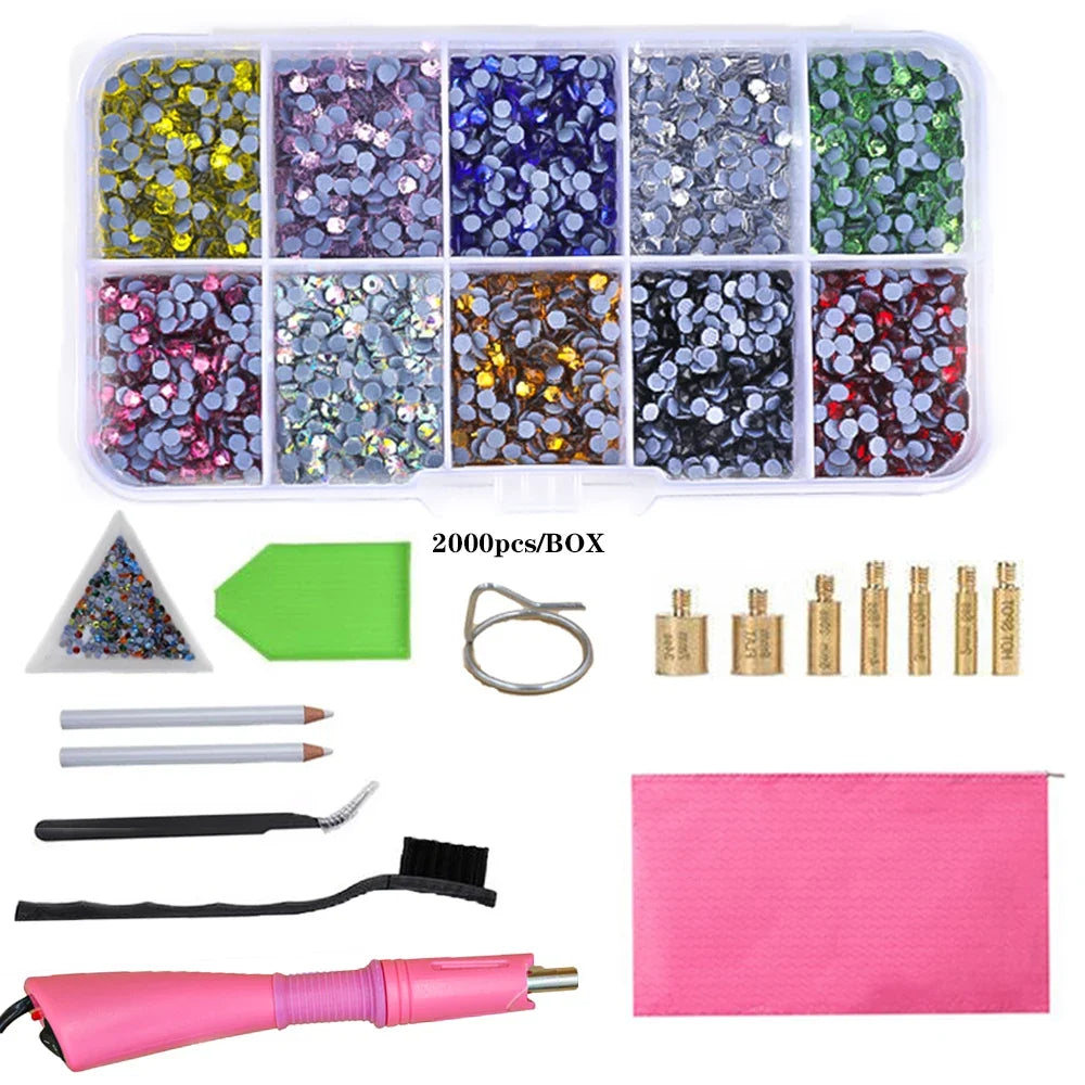 Fast-Heated Hotfix Rhinestone Applicator Wand Tool Kit